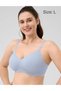 Elastic body compression bra, without underwire, blue M - 2