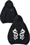 Dragons Design Back Printed Black Hooded Sweatshirt