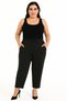 Plus Size Elastic High Waist Stone Mom Stretch Fabric Stone Leather Detailed Winter Cashmere Women's Trousers