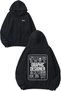 Graphic Designer Design Backpack Printed Black Hooded Sweatshirt