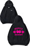 Muscle Mommy Design Back Printed Black Hooded Sweatshirt