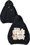 Life Is Better with a Cat Design Back B Printed Black K Hooded Sweatshirt