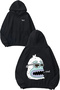 Cool Monkey Design Backpack Printed Black Hooded Sweatshirt