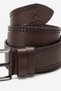 Genuine Leather 4.5 cm Men's Stitched Sports Belt 520 Brown - 3