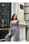 Pool Neckline Long Sleeve Blouse and Elastic Waist Pants Two-Piece Set - 3