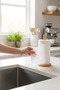 Bamboo Upright Paper Towel Holder, Roll Paper Towel Holder, Decorative Napkin Holder 28cm - 2
