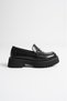 Women's Black Buckle Casual Comfortable Loafer - 3