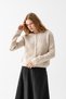 Soft Towel Texture Knitwear Cardigan - Stylish Cardigan Model with Gold Button Detail - Women's Cardigan
