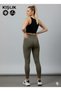 Fleece-Lined High Waist Winter Ribbed Knit Side Stitch-Free Corded Fabric Sports Leggings