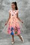 Super Concept Girl's Crepe Evening Dress with Tulle Puffy Skirt-Party-Birthday Dress