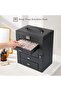 Large Jewelry Organizer Box, 6-Layer Storage Case - Black - 7