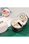 Travel Size Jewelry Box, Medium Seashell-Shaped 2-Layer PU Leather Organizer - Emerald - 7