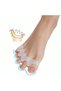 Soft White Silicone,Toe 5 Finger Posture Corrector,Finger Separator,Reliever,Roller Bunion(1 Pair)