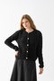 Soft Towel Texture Knitwear Cardigan - Stylish Cardigan Model with Gold Button Detail - Women's Cardigan - 2