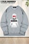 Unisex Waifu Material Lewd Ecchi Ahegao Busty Babe Girl Printed Oversized Crew Neck Sweatshirt