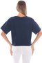 Picture Printed Casual Design Blue Women's Sweatshirt - 4
