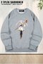 Unisex Frieren Sousou No Frieren Printed Oversized Crew Neck Sweatshirt