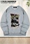Unisex Back to the Future Delorean Clock Tower Lightning Printed Oversized Crew Neck Sweatshirt