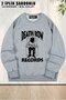 Unisex Death Row Records Printed Oversized Crew Neck Sweatshirt