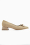Boel Nud Suede Buckle Short Heeled Women's Shoes - 2