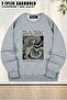Unisex Dark Tranquillity Rock Metal Printed Oversized Crew Neck Sweatshirt