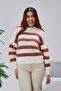 Coool Oversized Wide Fit Crew Neck Lucy Striped Sweater