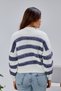 Coool Oversized Wide Fit Crew Neck Lucy Striped Sweater - 4