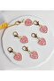 Letter U Pink Heart Keychain or Bag Ornament - 3