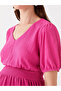 V-Neck Straight Short Sleeve Maternity Dress - 4
