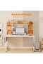 Study Desk with Bookshelf, Large Office Desk, Computer Table with Storage Bag & CPU Stand - 6