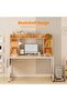 Study Desk with Bookshelf, Large Office Desk, Computer Table with Storage Bag & CPU Stand - 6