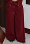 Women's 3 Thread Fleece Inside High Waist Çı piped Alazzo Sweatpants 3131 - 2