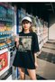 Black Color Radiohead Printed Unisex Oversized Cut Tee Shirt - 3