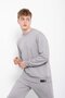 Men's Regular Basic Plain Sweatshirt Light Gray - 2
