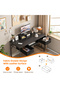 Computer Desk with Monitor Stand, Office Desk with Keyboard Tray & 2 Drawers, Study Table for Home - 6