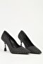 Pc - 55010 Women's 9 cm Heeled Stone Evening Dress Shoes