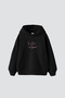 La Vie Er Rose Printed Oversized Unisex Black Hoodie - 2