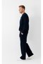 Men's Navy Blue Oversized Sweatshirt – Crew Neck, 3 Thread Fleece-Lined Fleece - 2
