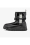 Women's Leather Logo Flat Sole Daily Use Black Boots & Booties1144059-BLACK - 4