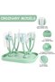 Bottle drying rack, Polypropylene, Foldable, Green, - 7