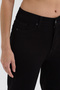 Women's Hakan Jeans Flexible Stretch Fabric Wide Leg Black High Waist Denim Trousers - 7