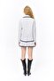 Quzu Striped Detail Embroidered Jacket Gray - 5