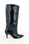 Yovana Black Cracked Patent Leather Below-Knee Women's Heeled Boots - 4