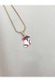 Christmas Stocking Design Charm Non-Tarnish Gold Color Steel Necklace - Women's Jewelry - 4