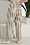 Buttoned Design Pocketed Linen Trousers Khaki Color - 8
