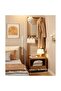 Multifunctional Modern Solid Wood Bedside Table with Large Coat Rack - 3