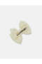 Women Beige Embellished Bow Hair Clip - 3