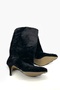 Yovana Black Plush Knee-High Women's Heeled Boots - 4