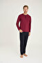 100% Cotton New Season Midi Collar Men's Stylish Design Pajama Set - 7