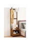 Multifunctional Modern Solid Wood Bedside Table with Large Coat Rack - 4
